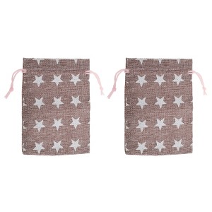 Unique Bargains Five-pointed Star Print Drawstring Bag 2 Pcs - 1 of 4