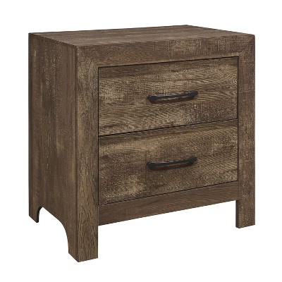 NicBex 2 Drawer Dresser for Bedroom,Modern Style Drawers with Black Handle,Dressers for Kids Room,Living Room,Entry and Hallway,Brown