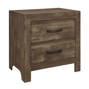 NicBex 2 Drawer Dresser for Bedroom,Modern Style Drawers with Black Handle,Dressers for Kids Room,Living Room,Entry and Hallway,Brown - 1 of 4