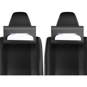 PU Leather Car Tissue Holders, Extra Large Rectangle Napkin Organizer for 100-150 Regular Tissues - 1 of 4