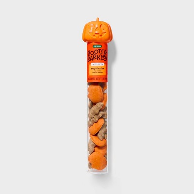 Halloween Pumpkin Flavor Biscuit Filled Jack-O-Lantern Tube Dog Treats - Boots & Barkley™ 5oz