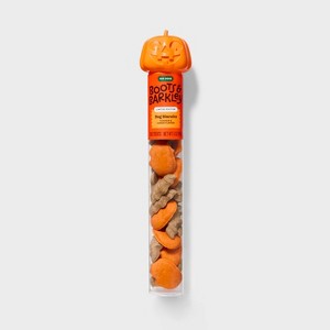 Halloween Pumpkin Flavor Biscuit Filled Jack-O-Lantern Tube Dog Treats - Boots & Barkley™ 5oz - 1 of 2