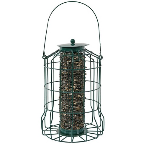 Sunnydaze Decor Hanging Metal Wire Wild Bird Feeder Green 10