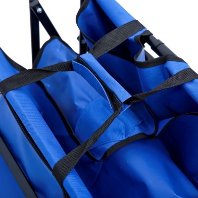 Blue Heavy-Duty Folding Utility Wagon Cart