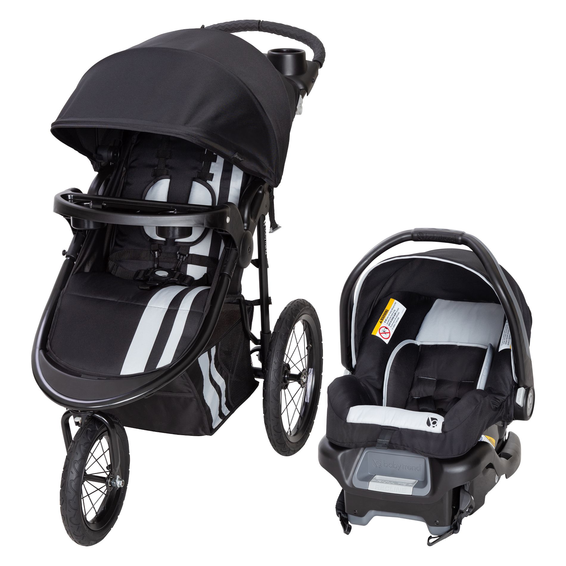 Baby Trend City Scape Jogger Travel System - Sparrow: Metal Frame, Rubber Tires, 35lb Car Seat Capacity