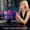 887pcs Gothic Black Roses Bouquet Building Set with No Vase for Adults and Kids Aged 12+ - 2 of 4