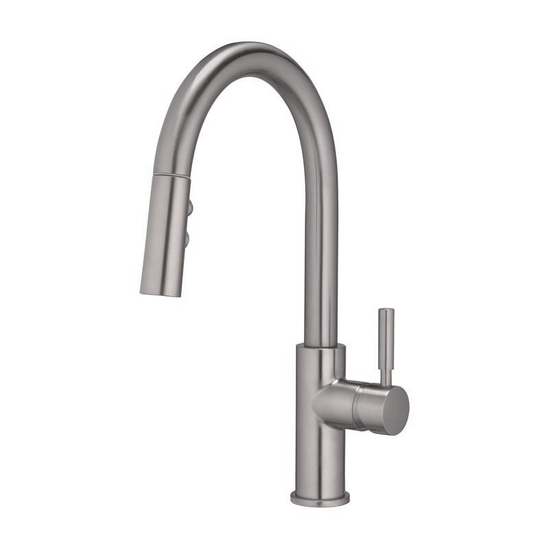 OakBrook Vela One Handle Brushed Nickel Pull-Down Kitchen Faucet Model No. 97553-0604, 1 of 2