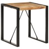 vidaXL Industrial Dining Table in Solid Rough Mango Wood with Powder-Coated Steel Legs - Square Table for Kitchen or Dining Room - 2 of 4