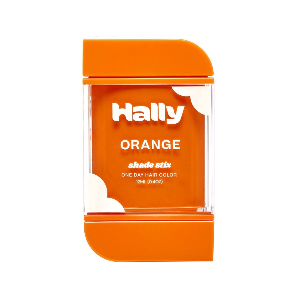 Photos - Hair Dye Hally Shade Stix Temporary Wash Out Hair Color - Orange - 0.4oz