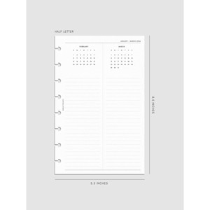 2026 Year Overview Planner Insert | Cloth & Paper - 1 of 4