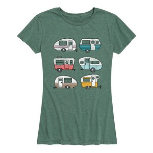 Women's - Instant Message - Camper Grid Short Sleeve Graphic T-Shirt - 1 of 4