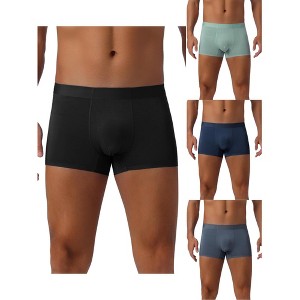 INSPIRE CHIC Men's 4 Pack Underwear Soft Solid Color Basic Boxer Briefs - 1 of 4