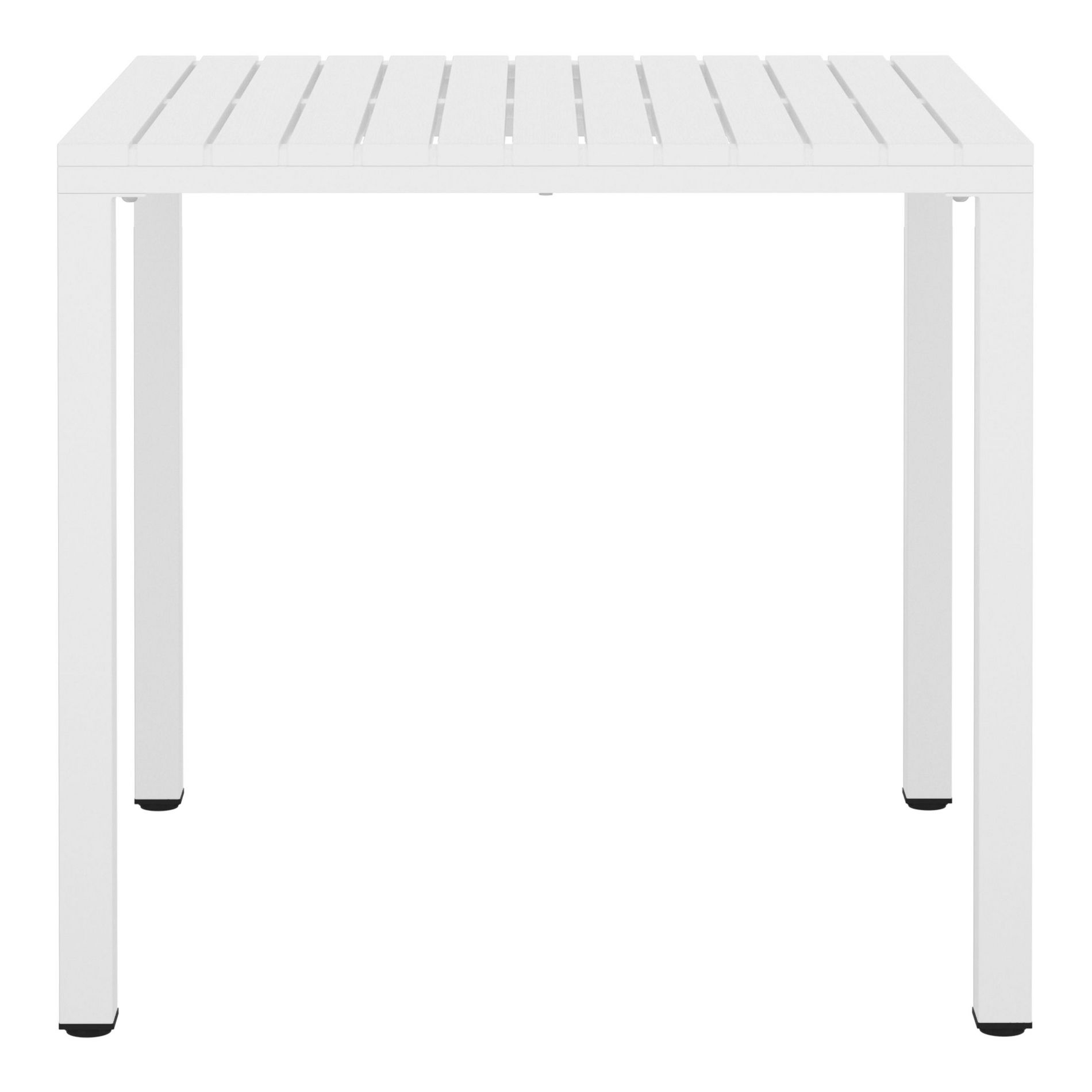 WestinTrends Playa 31.5" Iron Metal Frame Outdoor Square Patio Dining Table, White