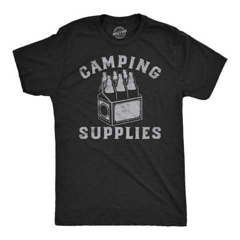 Мужские футболки Crazy Dog T-Shirts, Inc. Mens Funny T Shirts Camping Supplies Sarcastic Drinking Graphic Novelty Tee for Men - Crazy Dog Men's T Shirt For Campers Black L