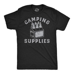 Mens Funny T Shirts Camping Supplies Sarcastic Drinking Graphic Novelty Tee For Men - Crazy Dog Men's T Shirt - 1 of 4