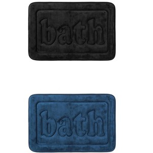 REGALWOVEN Memory Foam Water Absorbent Quick Dry Non-Skid Bottom Soft Bath Mats 2 Pcs - 1 of 4
