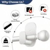 2 Pack No Drill Curtain Rods 32 to 58 Inch White Self Adhesive with Round Finials Renter Friendly Drapery Poles - 4 of 4