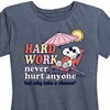 Women's - Peanuts - Hard Work Short Sleeve Graphic T-Shirt - 2 of 4