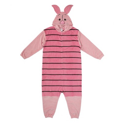 Winnie The Pooh Piglet Adult Long Sleeve Hooded Kigurumi Onesie Costume Cosplay Suit