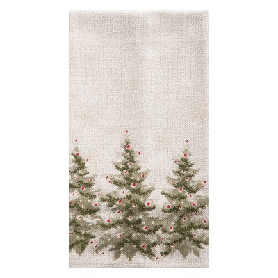 Tis the Season Black and White Christmas Tree Hand Towel Flour Sack Kitchen  Holiday Home Decor Decorations for Men Women 