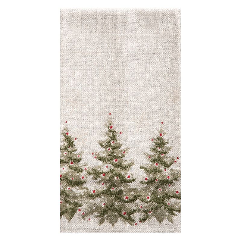 C&F Home 27" x 18" Winter Trees Christmas Holiday Machine Washable Embellished Flour Sack Kitchen Dish Towel Decor Decoration, 1 of 6