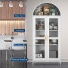 73 In Metal Arched Cabinet, Kitchen Pantry Organizer with 1 Drawers & 2 Adjustable Shelves,for Living Room, Assembly Required - 3 of 4