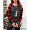 Clearlove Merry Christmas Sweatshirts For Women Gnomes Christmas Sweatshirt Cute Long Sleeve Raglan Baseball Pullover Top - 4 of 4