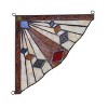 Chloe Lighting Orchid Mission Tiffany-Glass Window Panel 8`` Wide - 3 of 4