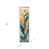 HomeRoots 36" Orange Blue And Green Tropical Floral Solid Wood Porch Sign - 3 of 4