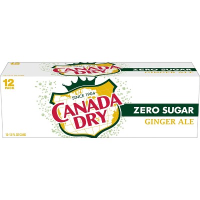 Canada Dry Zero Sugar Ginger Ale Soda - 12pk/12 fl oz Cans_5