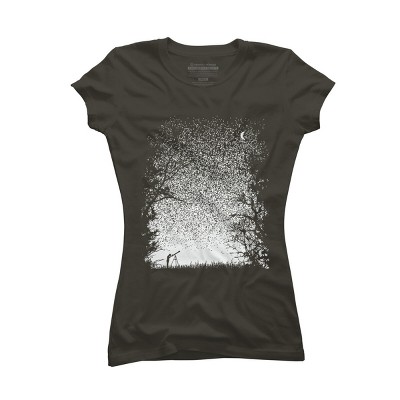 Junior's Design By Humans Pixel Space By daletheskater T-Shirt