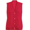 Collections Etc Stylish Cable-Knit Button Front Sweater Vest - 4 of 4