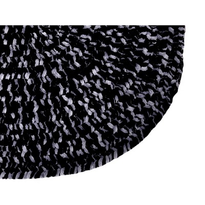 Black Braided Reversible Synthetic Rug 26" x 20"