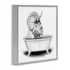 Stupell Industries Funny Dinosaur Bathing Tub, 12" x 12" - 3 of 4