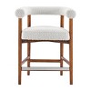 New Pacific Direct Keanu Boucle Counter Stool Brown Legs - 2 of 4