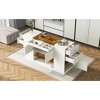 APRILSOUL Modern Luxury Multi-Functional Island Vanity Dresser and Storage Cabinet with Glass Tabletop, Display Shelf, 6 Drawers - 3 of 4