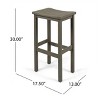 GDFStudio Pensacola Outdoor Acacia Wood 30 Inch Backless Barstools (Set of 2) - 3 of 4