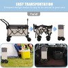 YONWAY Folding Wagon Cart,Portable Large Capacity Beach，Heavy Duty Utility Collapsible with All-Terrain Wheels,for Camping,Shopping,Beach - 4 of 4
