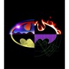 Batman Four Way Split Logo Men's Black Big & Tall T-shirt - 2 of 3