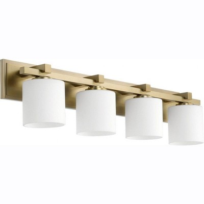 Quorum Lighting 4 - Light Vanity in  Aged Brass
