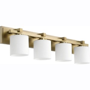 Quorum Lighting 4 - Light Vanity in  Aged Brass - 1 of 1