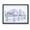 Barn Print Wall Art Set 12 Inch Farmhouse Style MDF Paper Design for Living Room By Melrose - 2 of 3