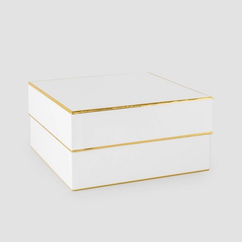 Gift Box White/gold - Sugar Paper™ + Target : Target