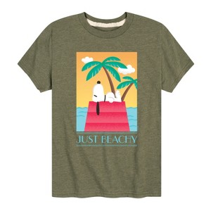 Boys' - Peanuts - Just Beachy Short Sleeve Graphic T-Shirt - 1 of 4