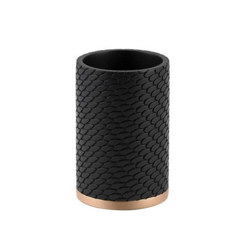 Allure Home Creations Amal Bathroom Tumbler Gold/Black: Resin Material, Hand Wash, 12.17oz Capacity - image 1 of 4