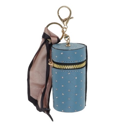 Unique Bargains Lipstick Bag with Polka Dot Pattern Handbag Charm 1 Pc