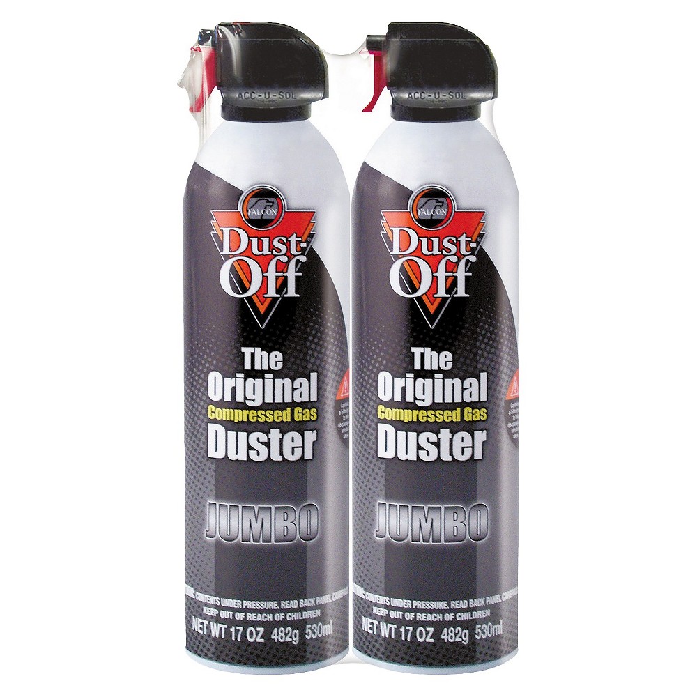 Dust - Off Disposable Compressed Gas Duster - 17 oz Cans - 2/Pack