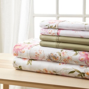 BrylaneHome 6-Pc Traditional Floral Sheet Set - 1 of 2