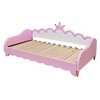 Twin Extending Size Upholstered Princess Daybed with LED Lights and Crown Headboard, 4Q -ModernLuxe - 4 of 4