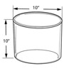 Azar Displays Clear Acrylic Cylinder, Plastic Round Container and Riser, 10"W x 10"H - 3 of 4